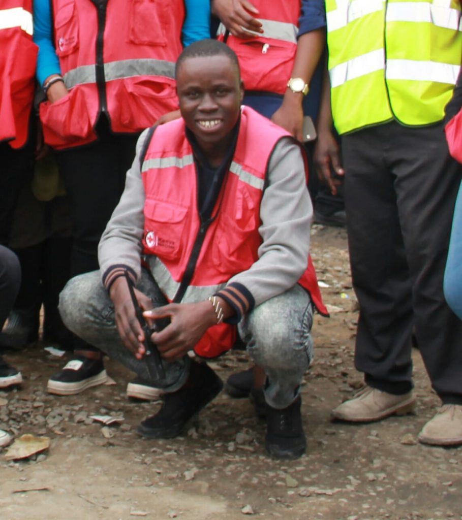Dennis Odhiambo, a Red Cross volunteer who was involved in rescue efforts during the siege at 14 Riverside Drive on 15 January 2019.
