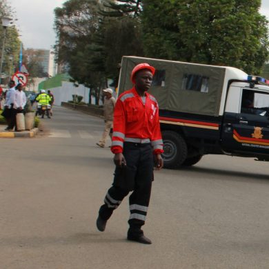 Dennis Odhiambo, a Red Cross volunteer that was involved in rescue efforts during the siege at 14 Riverside Drive on Tuesday, 15 January, 2019.