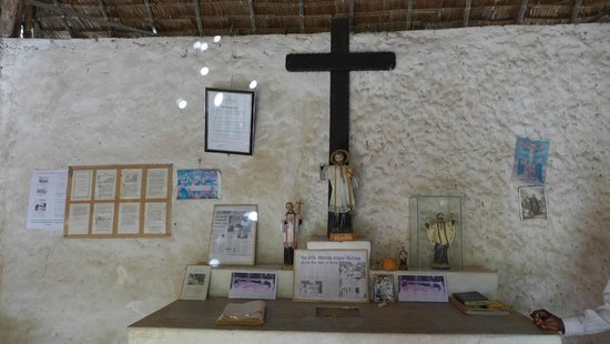 A view of the interior of St. Francis Xavier Chapel, Malindi, established in the 15th century..